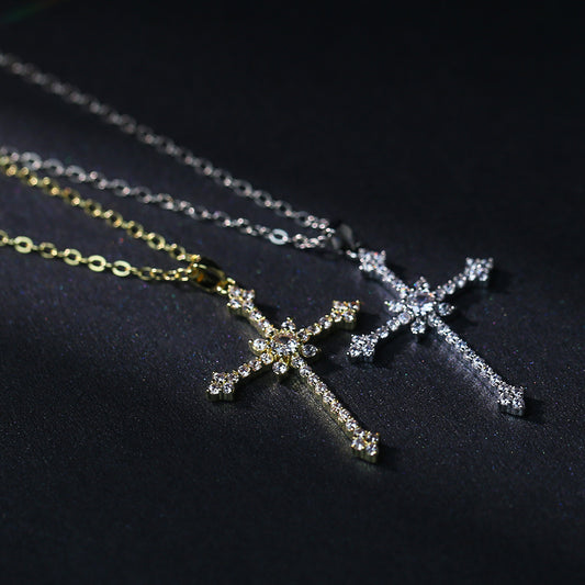 Diamond Asterism Cross Pendant Necklace O1CN01Okj31o1a92EixgpqL  2212923173286 0 cib