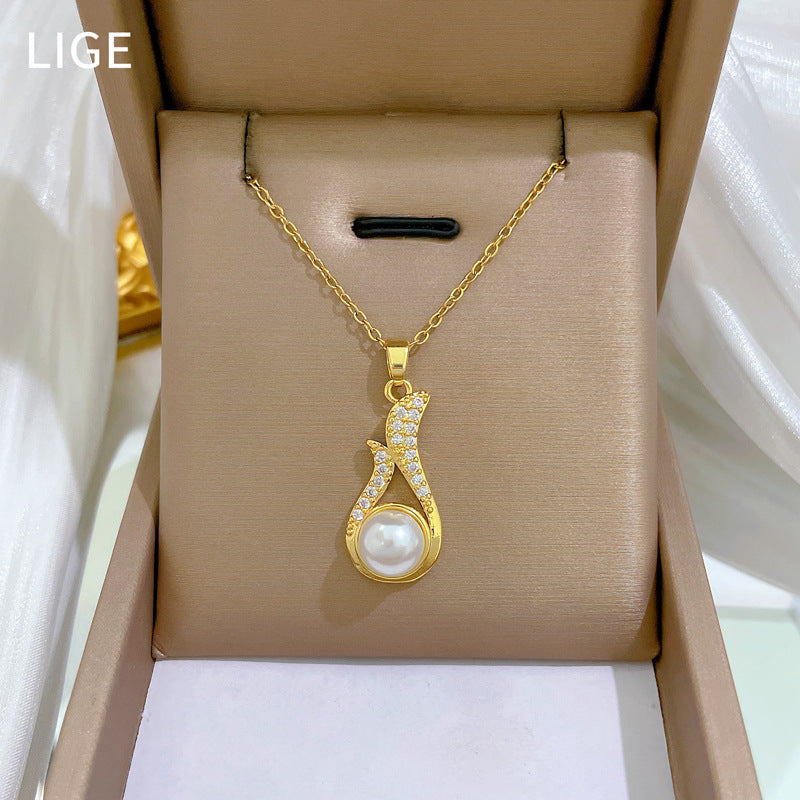 Necklace And Earrings Suite Light Luxury Full Diamond Pearl O1CN01PgxwDZ2J3gWQXIoDp  2206683529366 0 cib