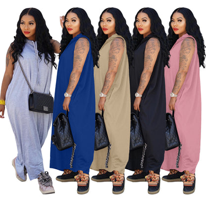 Women's Cape Sleeveless Pocket Loose Dress O1CN01PzM1AB28wDhahI1wR  3910817996 0 cib