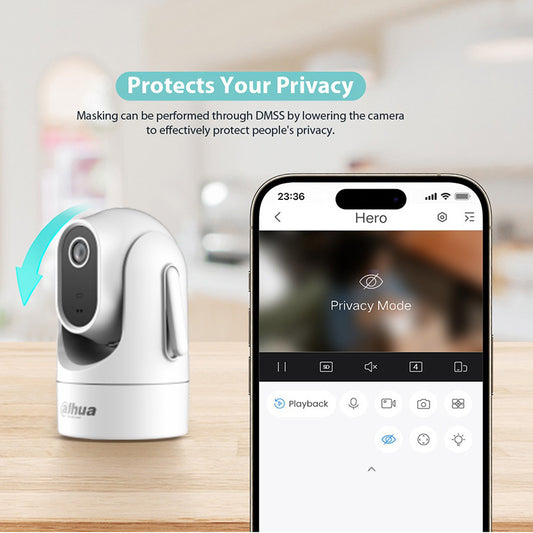 Dahua Indoor 4MP Wireless High Definition 360 Mobile app Remote Monitoring WIFI Camera H4C