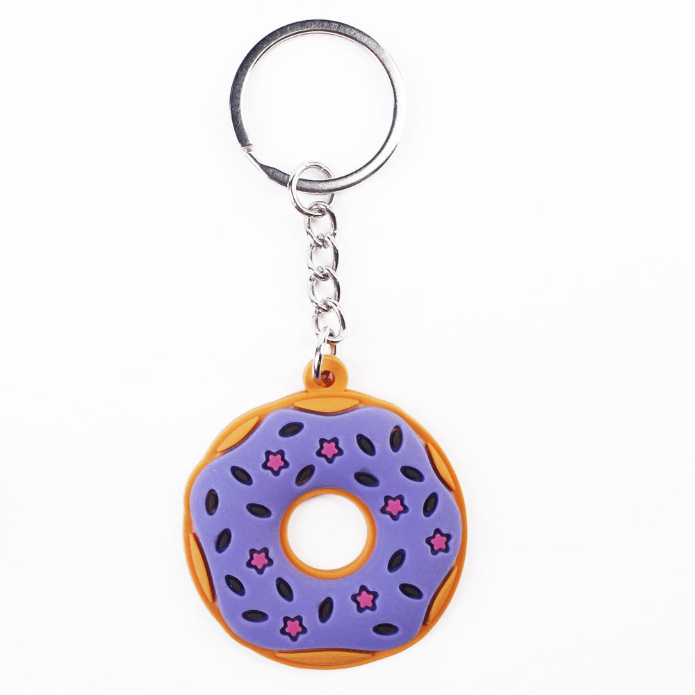 Simple Cartoon Cute Donut PVC Keychain O1CN01QNxSrc2CpaRWBje7p  2213234698523 0 cib