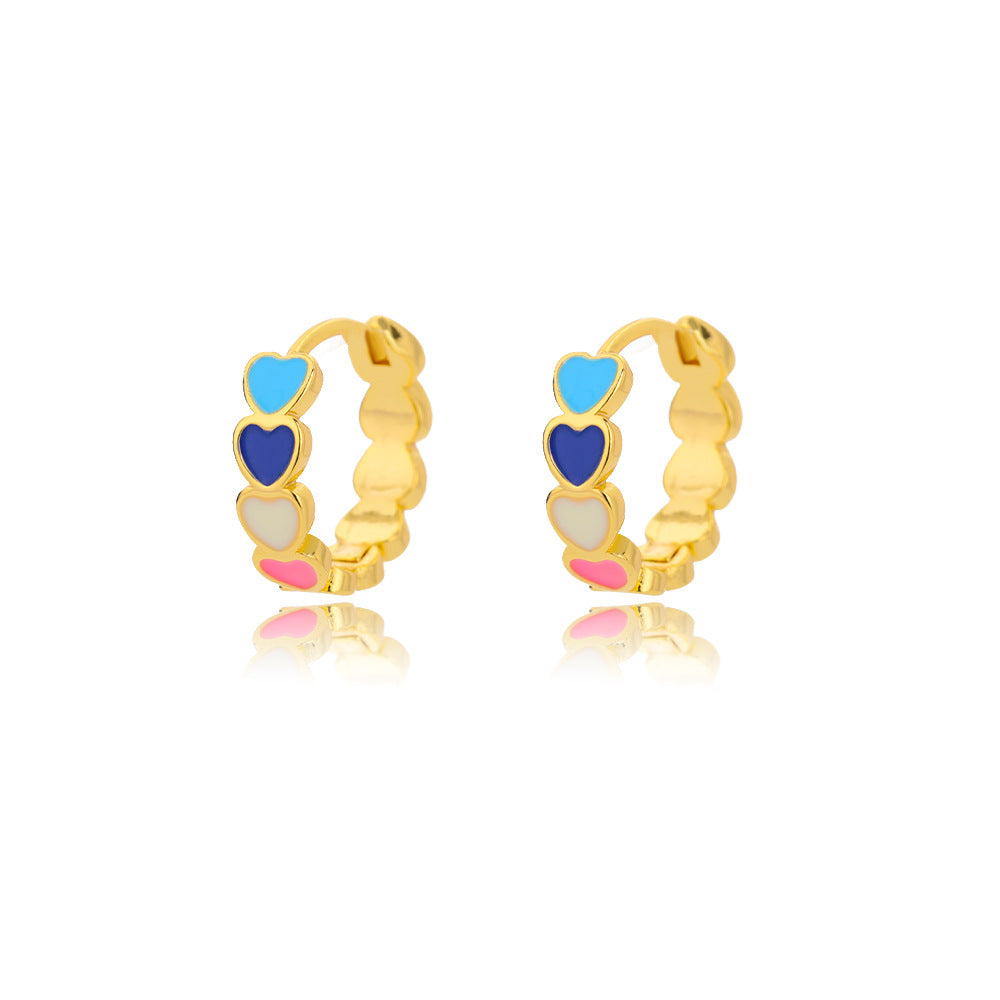 Colorful Oil Necklace C- Shaped Heart Shaped Ear Ring O1CN01Rodgoe1DmfKPCgNEC  3982340259 0 cib