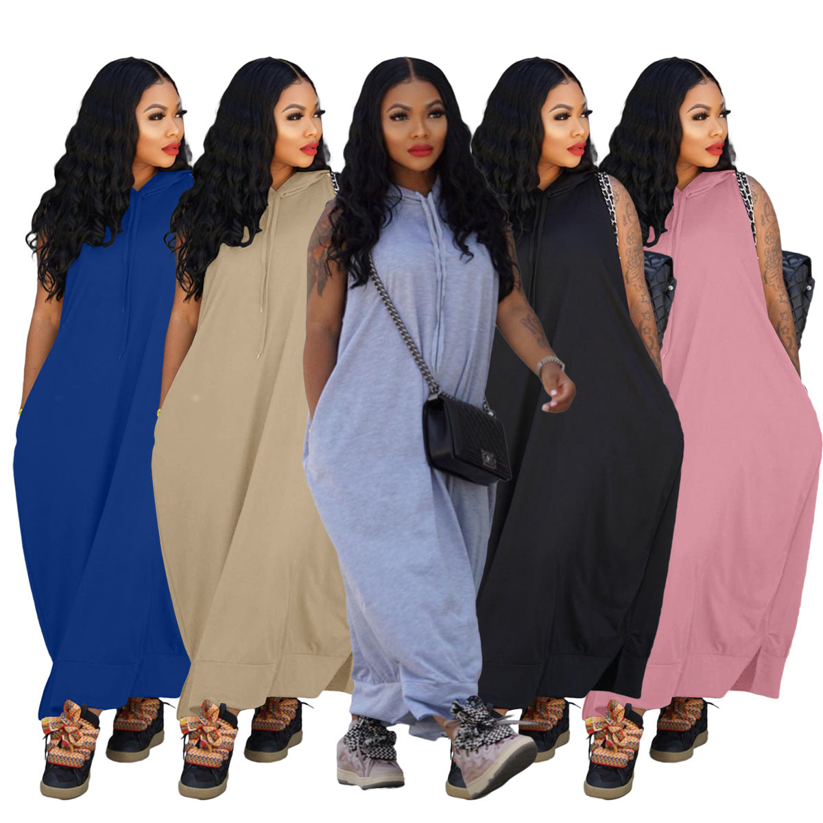 Women's Cape Sleeveless Pocket Loose Dress O1CN01S8zc2H28wDhjylEPT  3910817996 0 cib
