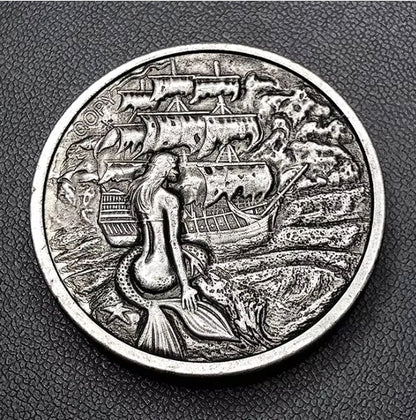 American Pirate 7 Series Morgan Siren Skull Commemorative Coin Factory