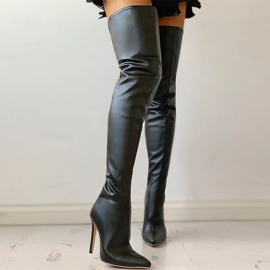 Personality Below The Knee Plus Size Women's Boots O1CN01SoMrg21tfWxiQjZy3  2207946905929 0 cib