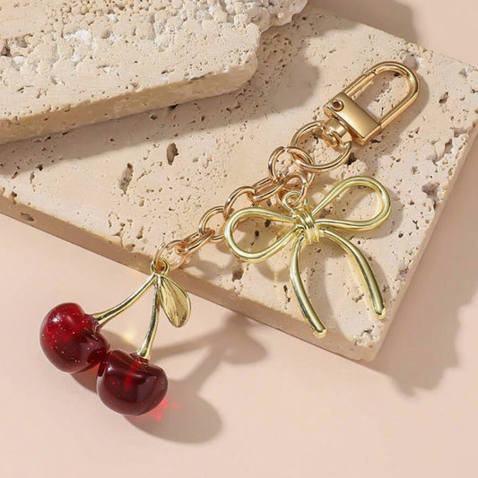 Exquisite Three-dimensional Fruit New Shiny Simulation Cherry Pendant Keychain O1CN01TBhbkk28YrlYJYiSl  2218873617945 0 cib