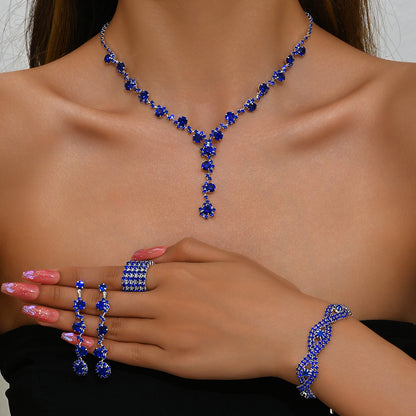 Fashion Crystal Necklace Ear Stud Bracelet Jewelry Accessories O1CN01U81h9Q1ynqYiYCifG  1988846624 0 cib