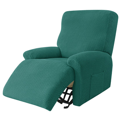 Cross-border European-style Recliner Stretch Sofa Cover Thickened Diagonal Stripe Fleece Recliner Protective Pad Non-slip Fur