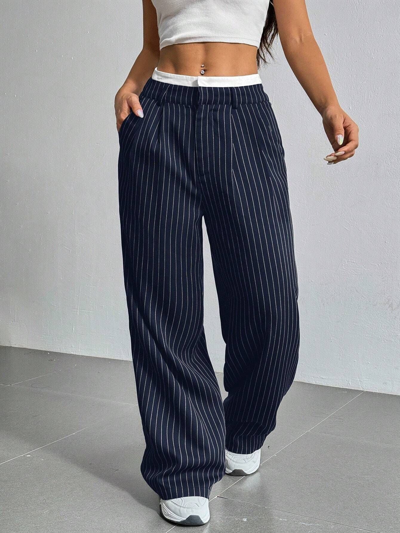 Stitching Suit Pants Simple Loose Drooping Straight-leg Pants O1CN01UuOEdO1WDq8UNX5tX  2218107542755 0 cib