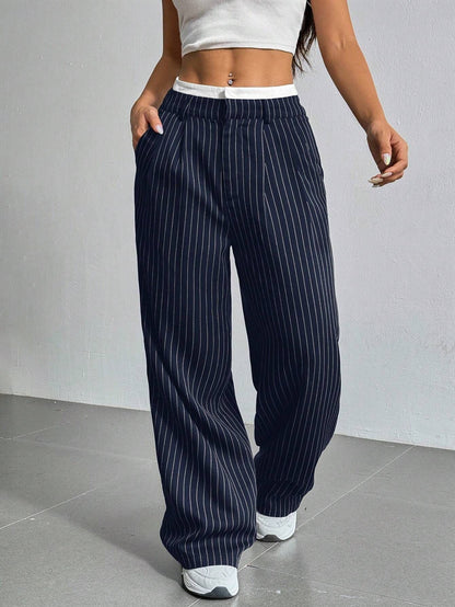Stitching Suit Pants Simple Loose Drooping Straight-leg Pants O1CN01UuOEdO1WDq8UNX5tX  2218107542755 0 cib