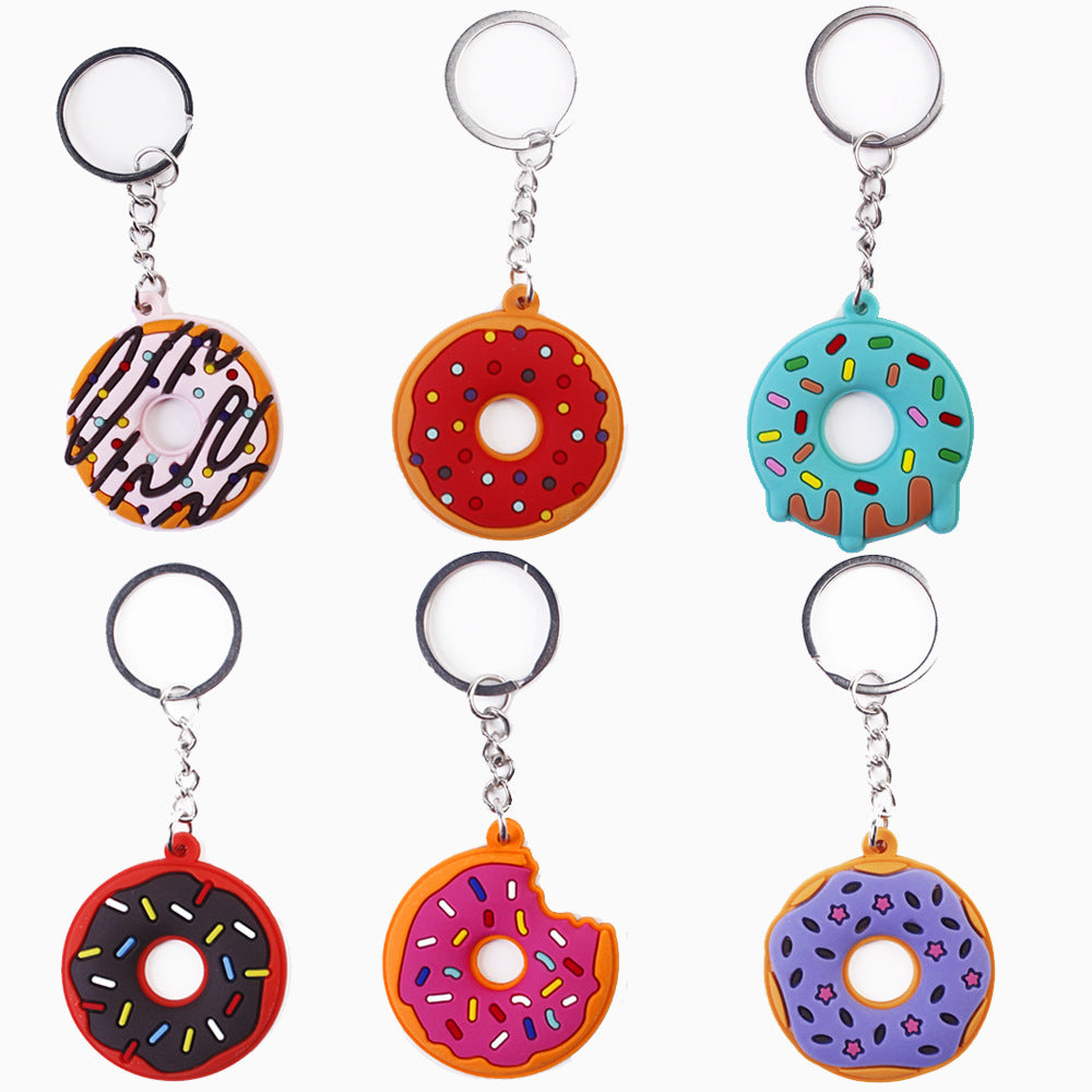 Simple Cartoon Cute Donut PVC Keychain O1CN01V21OTV2CpaRPzP11k  2213234698523 0 cib