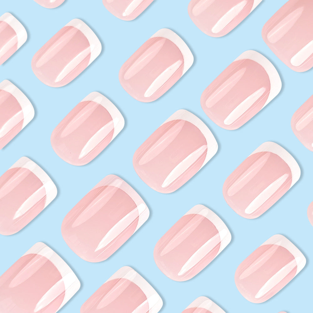 Simple White French Fake Nails O1CN01Ve8ykO2G1u6l9l9F8  3317688956 0 cib