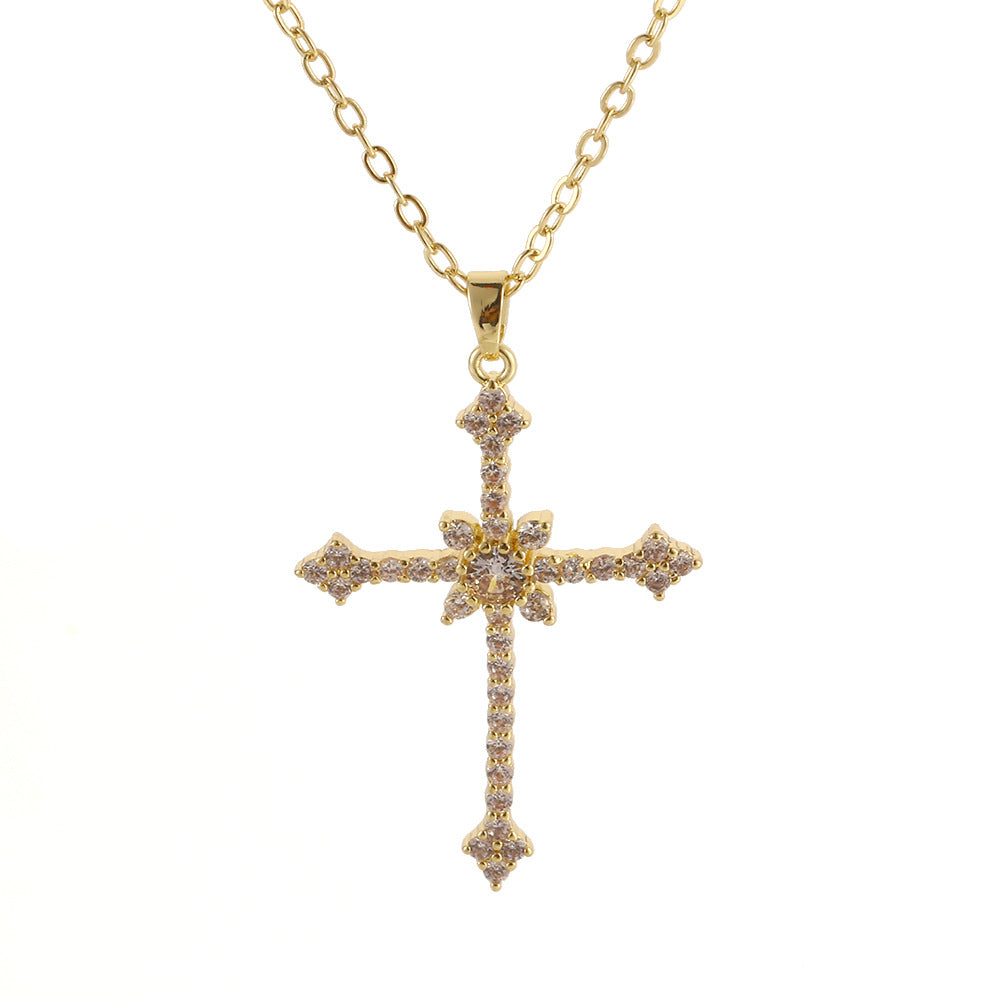 Diamond Asterism Cross Pendant Necklace O1CN01WHMWOo1a92EcK8qQ5  2212923173286 0 cib