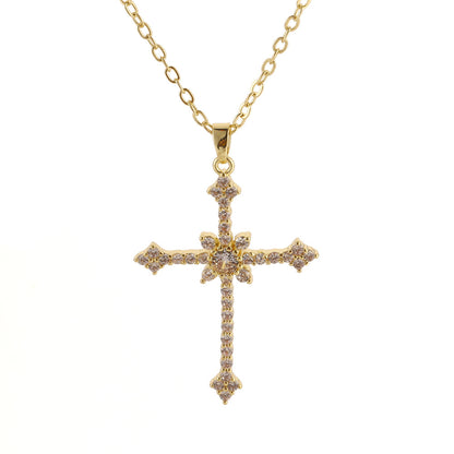Diamond Asterism Cross Pendant Necklace O1CN01WHMWOo1a92EcK8qQ5  2212923173286 0 cib