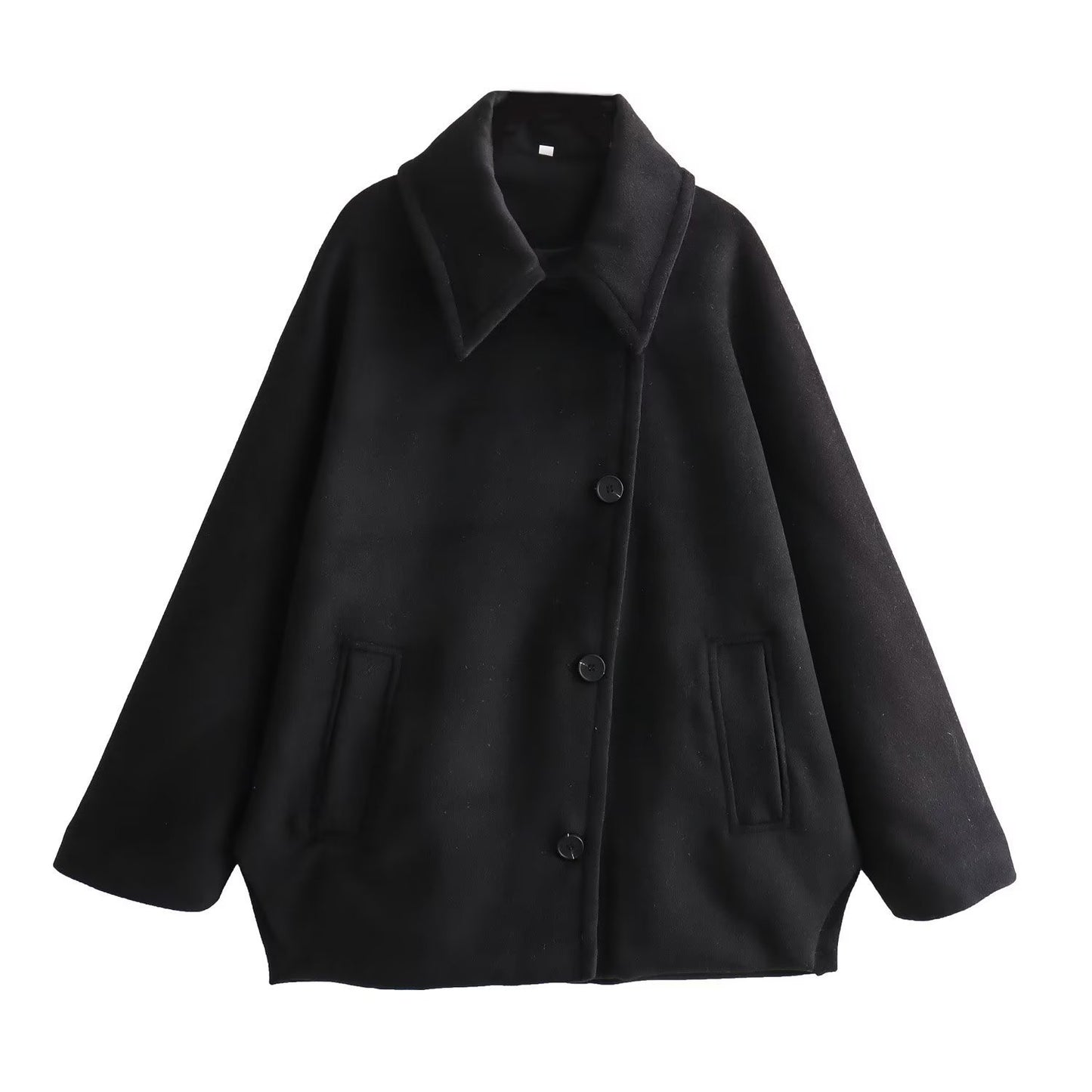 Winter Wool Blend Short Batwing Sleeve Woolen Overcoat Coat O1CN01WJtOrD1UxWKfxlx5M  2215427202584 0 cib