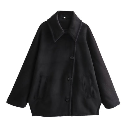Winter Wool Blend Short Batwing Sleeve Woolen Overcoat Coat O1CN01WJtOrD1UxWKfxlx5M  2215427202584 0 cib