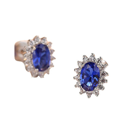 High-grade Ring Necklace Ear Stud Ornament Colored Gems Set Three-piece Set O1CN01WPIB9i26x1L2DvEwJ  2216196647727 0 cib