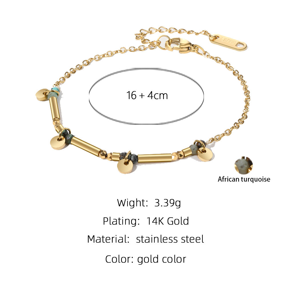 Natural Stone Titanium Steel Bracelet French Retro Twin O1CN01WSi96X1TeSKValzmW  2838442407 0 cib