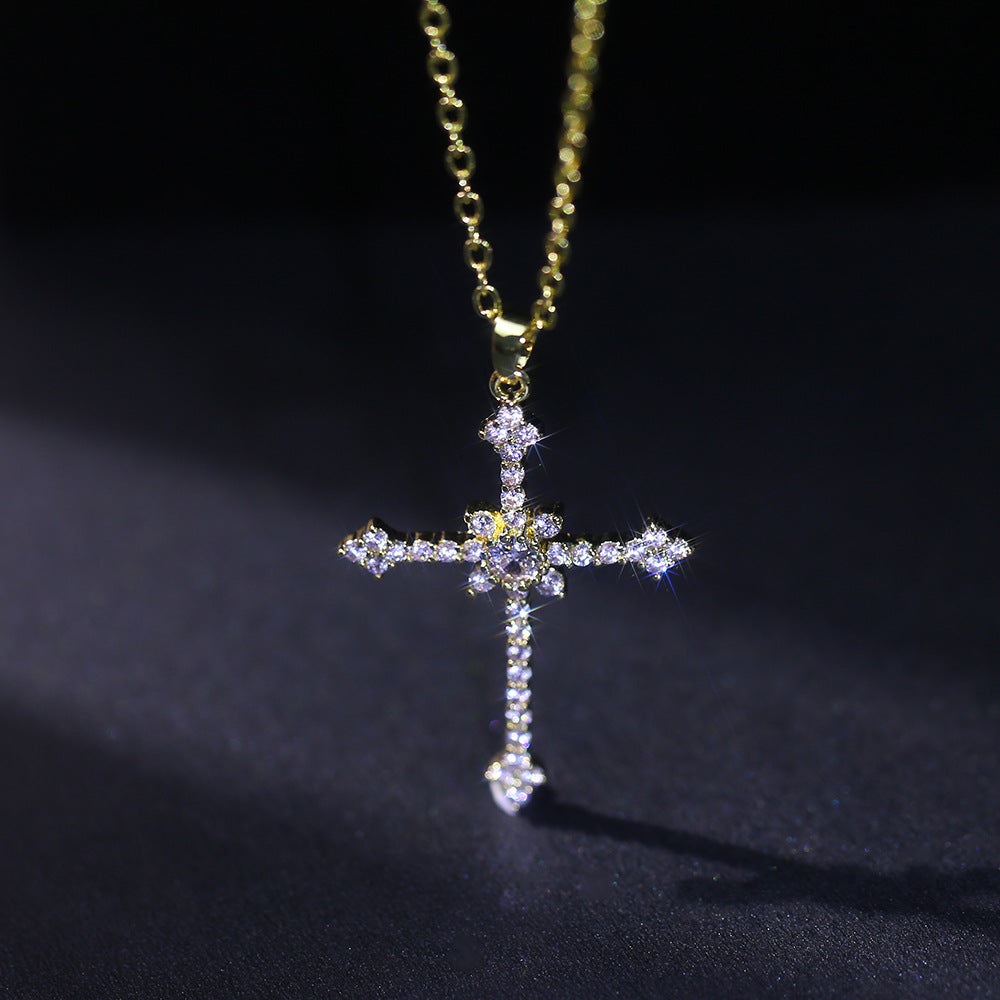Diamond Asterism Cross Pendant Necklace O1CN01ZZUc4o1a92EgsrVx5  2212923173286 0 cib