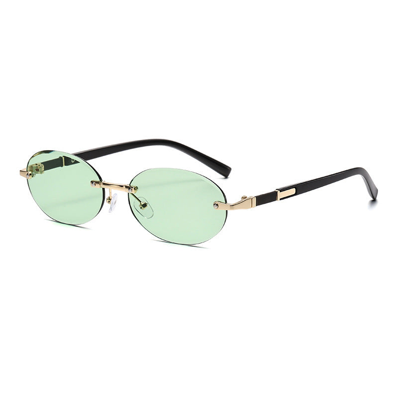Trimming Oval Frame Sunglasses Frameless Hot Girl Sunglasses O1CN01ZwWR2p2ND59rwOlVA  2217885979928 0 cib
