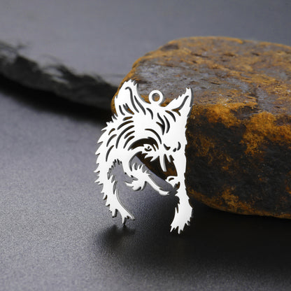 Vintage Wolf Head Animal Stainless Steel Pendant Accessories O1CN01aW5dOl1QNYu5ZRPEs  993211964 0 cib