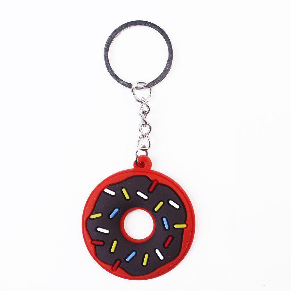 Simple Cartoon Cute Donut PVC Keychain O1CN01aX8kNK2CpaRLLvYmt  2213234698523 0 cib