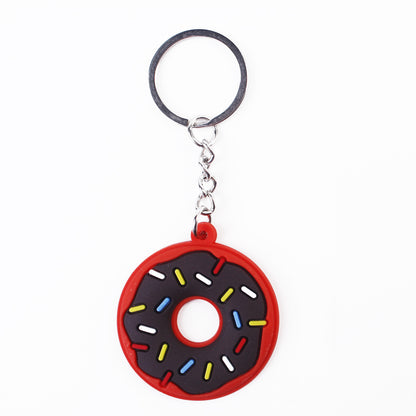 Simple Cartoon Cute Donut PVC Keychain O1CN01aX8kNK2CpaRLLvYmt  2213234698523 0 cib