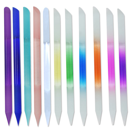 Full-color Cylindrical Glass Nail File Manicure Implement Manicure Household Double-headed Nail-free O1CN01adyM3T2MjlZbQNm14 