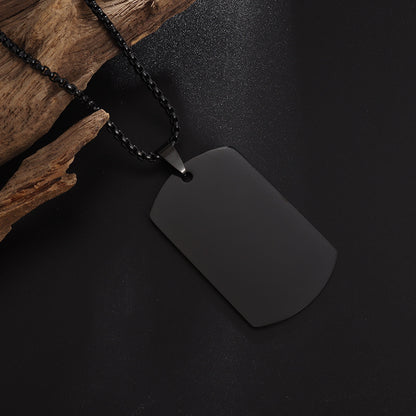 High Polished Dog Tag Necklace Men's Stainless Steel Pendant Necklace O1CN01afl6cP1PSJBwn5QK3  2206510641839 0 cib