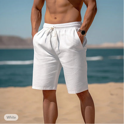 Summer Drawstring Shorts Elastic Waist Straight Pants Beach Breathable Shorts For Men Clothing O1CN01agaJav1YGhpgmS6bu  22007