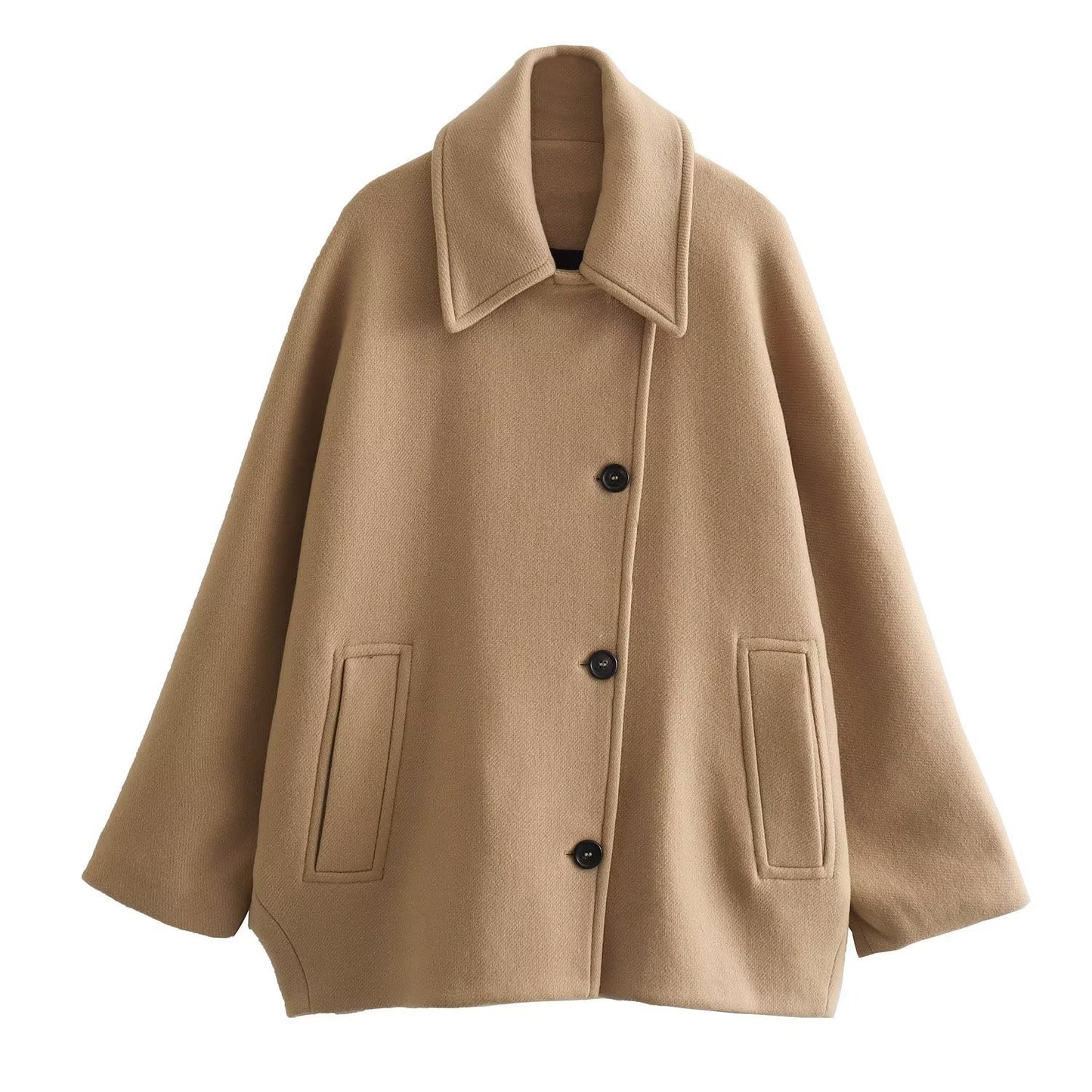 Winter Wool Blend Short Batwing Sleeve Woolen Overcoat Coat O1CN01bJwxwD1UxWKu4Ad9i  2215427202584 0 cib