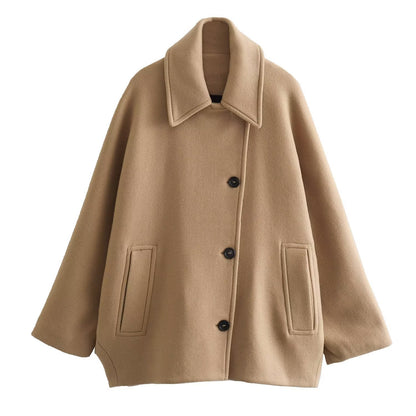 Winter Wool Blend Short Batwing Sleeve Woolen Overcoat Coat O1CN01bJwxwD1UxWKu4Ad9i  2215427202584 0 cib
