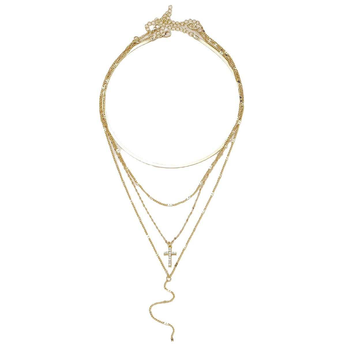 Fashion Special-interest Vintage Cross Pendant Clavicle Chain Multi-layer O1CN01dh0Z8q29BKvcz0lAH  1007608029 0 cib