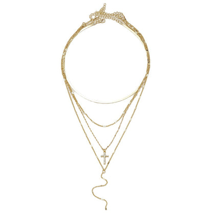 Fashion Special-interest Vintage Cross Pendant Clavicle Chain Multi-layer O1CN01dh0Z8q29BKvcz0lAH  1007608029 0 cib