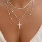 Fashion Special-interest Vintage Cross Pendant Clavicle Chain Multi-layer O1CN01dtTP6u29BL0zkwUpJ  1007608029 0 cib