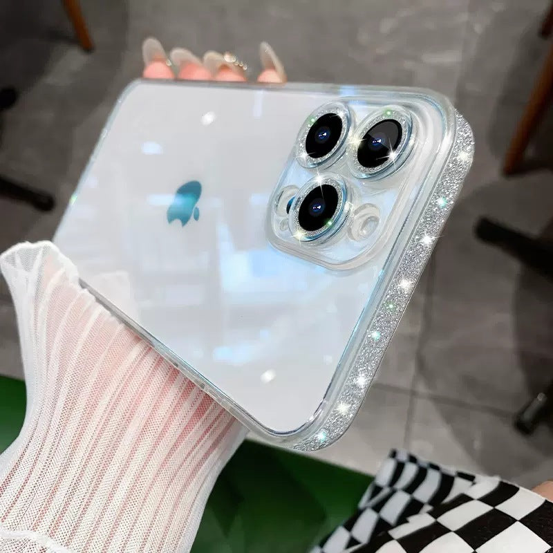 Glitter Frame Phone Case Transparent And Creative Mirror Glass Protective Cover O1CN01e10FRs2KQs1O5fH4V  2211721819552 0 cib