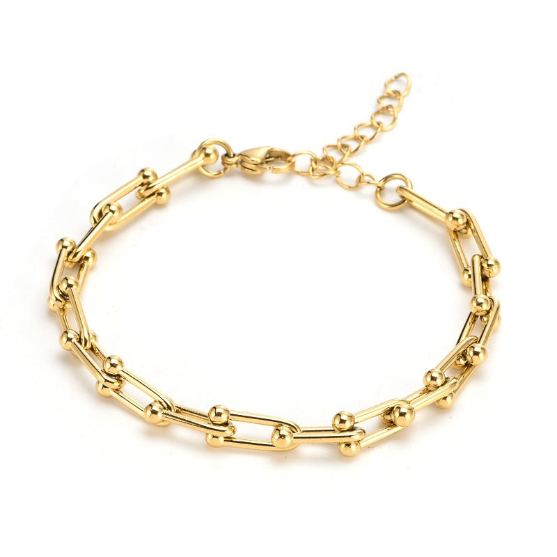 European And American Ins Cold Style Horseshoe Stitching Titanium Steel Bracelet O1CN01e9wTzQ25H3GBZ6OAo  1010947500 0 cib