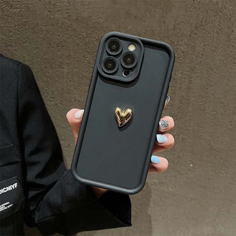 Frosted Three-dimensional Electroplating Golden Love All-inclusive Phone Case O1CN01ebtH5O1Mysh4fk9Y0  2209951271504 0 cib