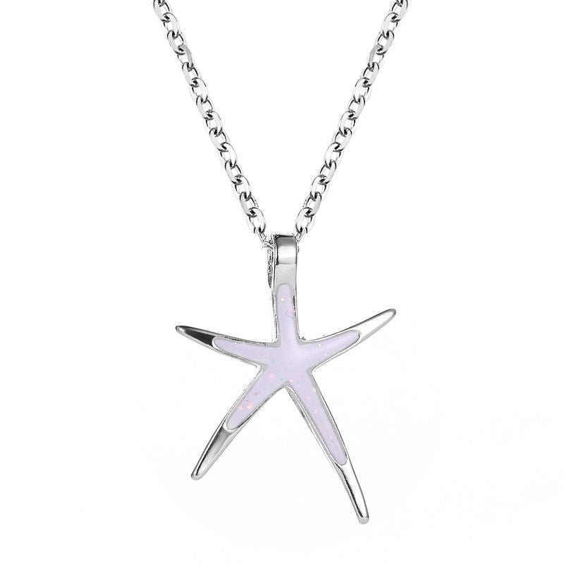 European And American New Starfish Pendant Fashion Simple Cute Starfish Women's Necklace O1CN01gU3vNP1gDVp7vT2U1  22142942541