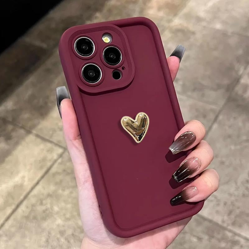 Frosted Three-dimensional Electroplating Golden Love All-inclusive Phone Case O1CN01hjTO7N1Mysh8qgNat  2209951271504 0 cib