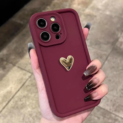 Frosted Three-dimensional Electroplating Golden Love All-inclusive Phone Case O1CN01hjTO7N1Mysh8qgNat  2209951271504 0 cib