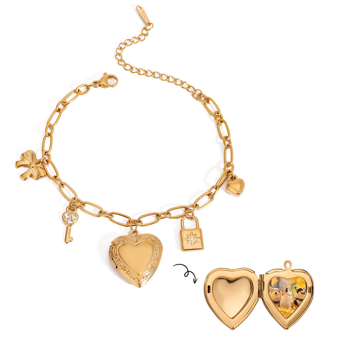 Love Chain Bracelet Fashion Titanium Steel Pearl Bow Bracelet O1CN01i1PJhs2ElaSzasglB  2210913638785 0 cib