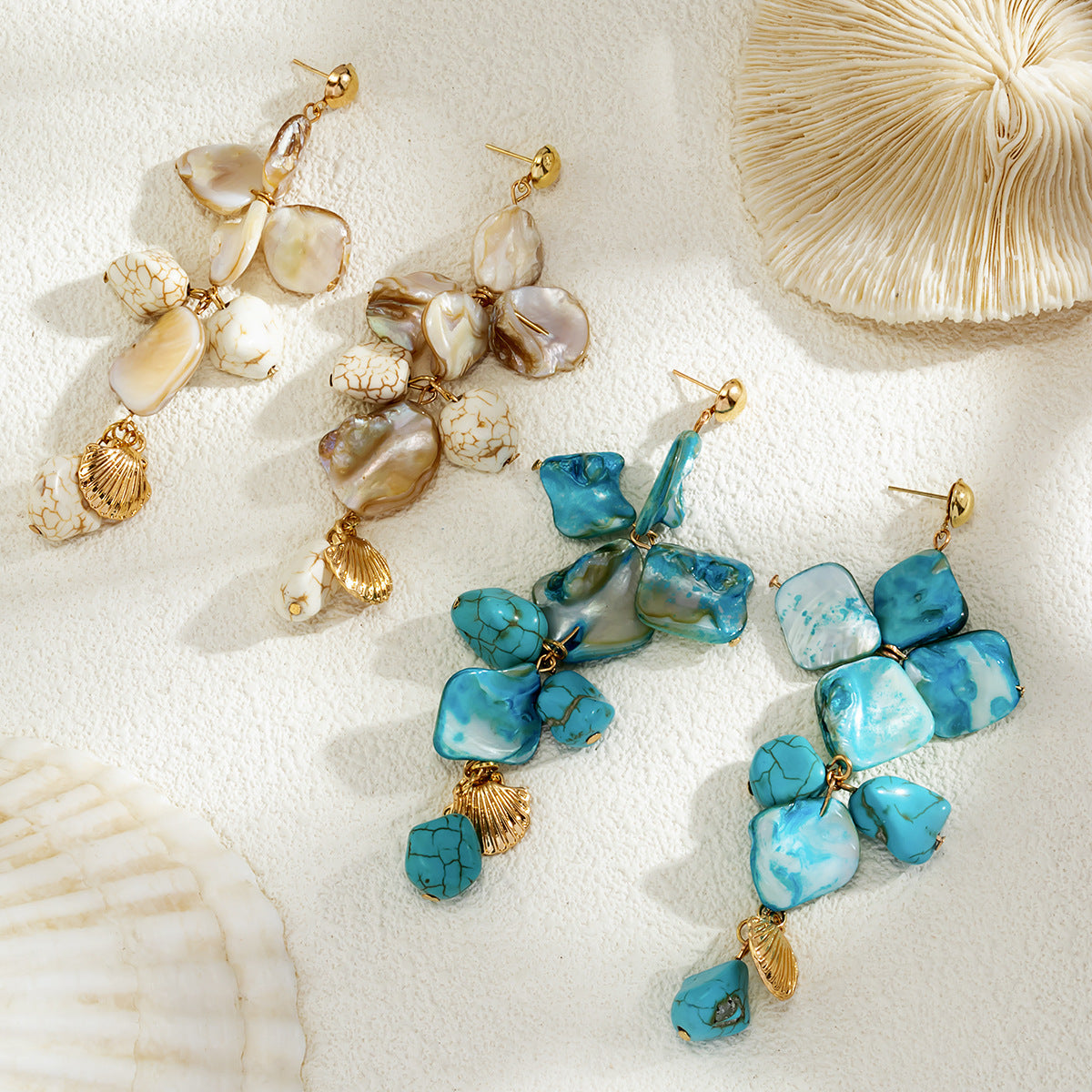 Classic Conch Pendant Necklace For Women Bohemian Starfish Beaded Choker Necklace Summer Beach Neck Fashion Jewelry O1CN01iL9