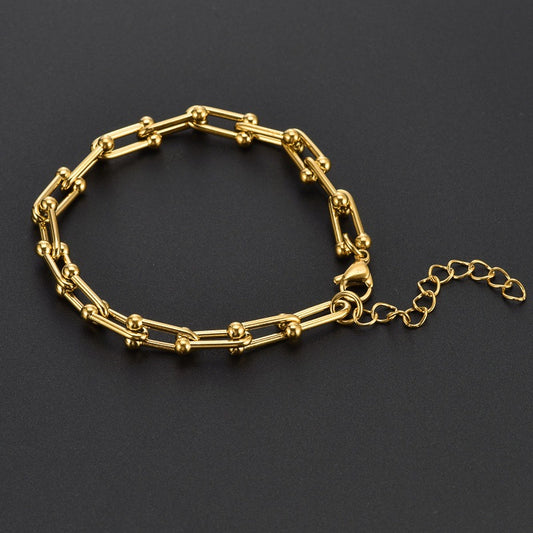 European And American Ins Cold Style Horseshoe Stitching Titanium Steel Bracelet O1CN01iLNv4h25H3G44sqAn  1010947500 0 cib