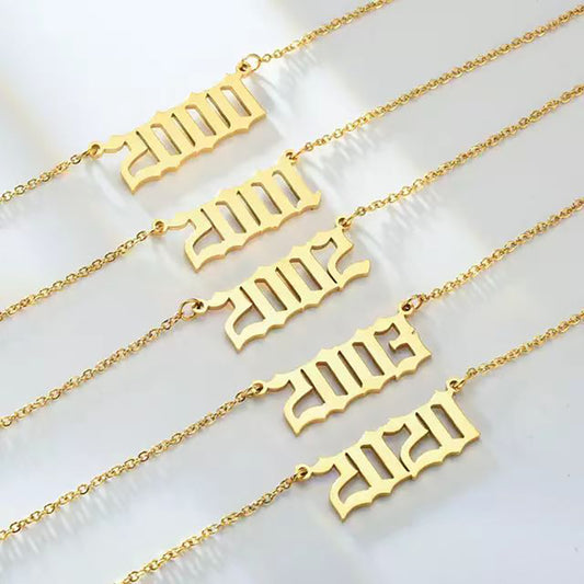 18K Stainless Steel 1990-2020 Year Necklace - HD Wireless Product #1