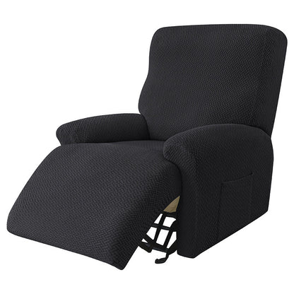 Cross-border European-style Recliner Stretch Sofa Cover Thickened Diagonal Stripe Fleece Recliner Protective Pad Non-slip Fur