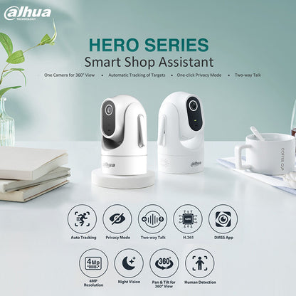 Dahua Indoor 4MP Wireless High Definition 360 Mobile app Remote Monitoring WIFI Camera H4C