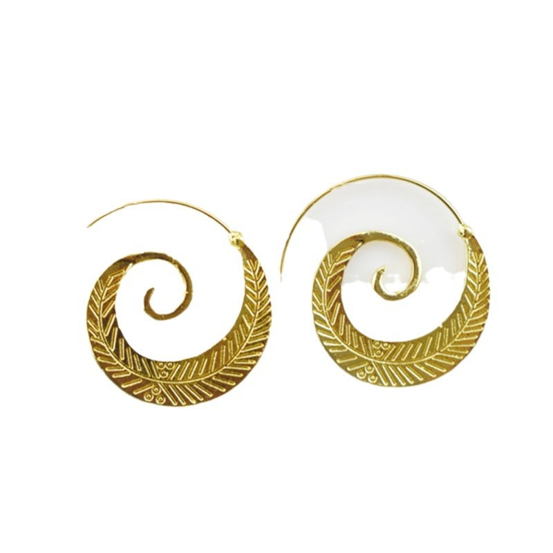 Round Spiral Leaf Exaggerated Vortex Earrings O1CN01laJvT31wk3zcCE3gW  2215451206345 0 cib