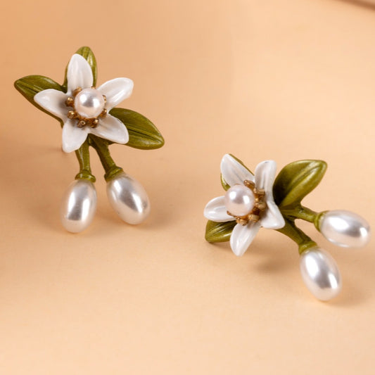 European And American Super Fairy Mori Style Lily Pearl Stud Earrings O1CN01mVJfNg1zXBiQtuCrE  2217930526723 0 cib