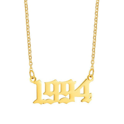 18K Stainless Steel 1990-2020 Year Necklace - HD Wireless Product #8